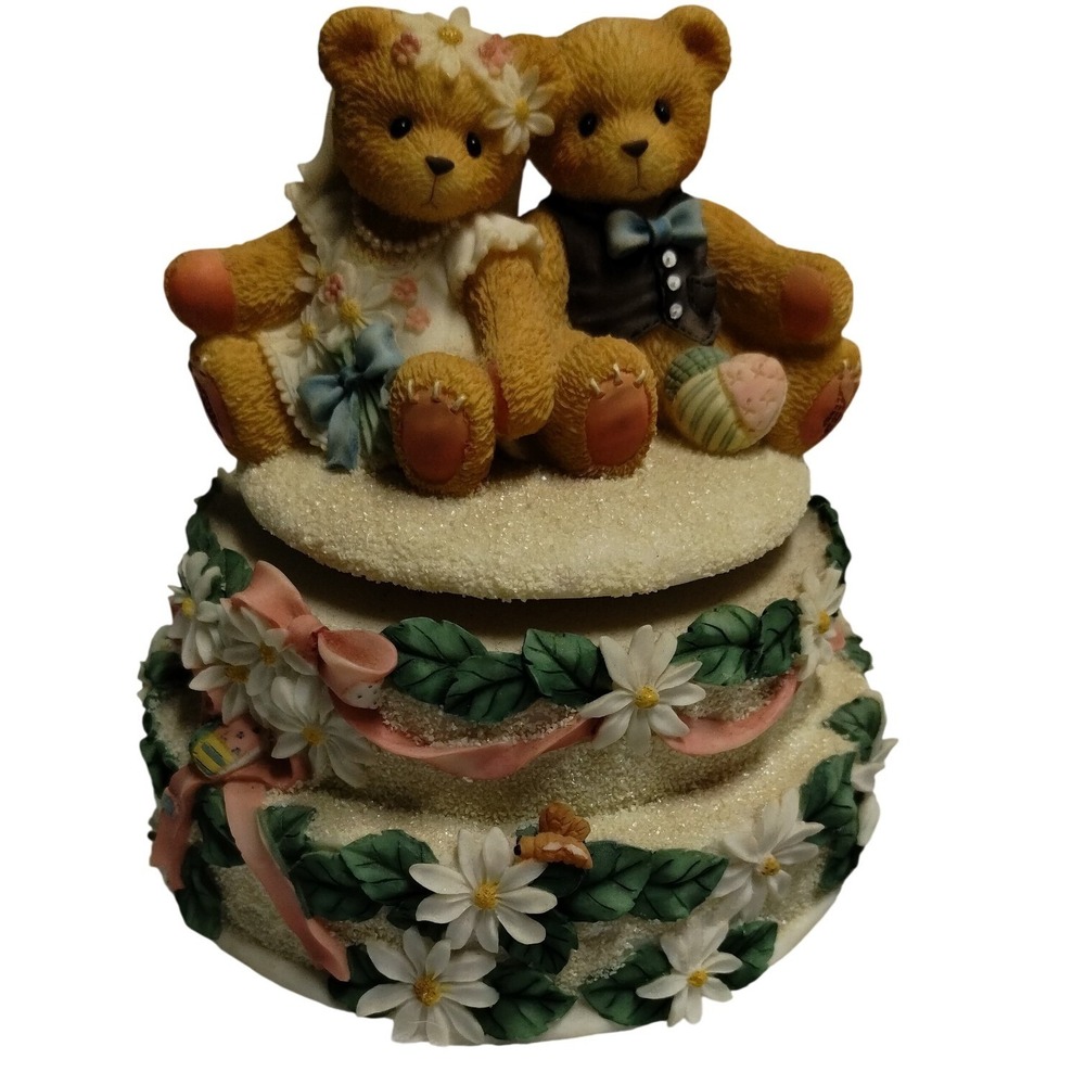 Cherished Teddies Wedding Musical 1998 Priscilla Hillman Enesco 476900 Cake Bear